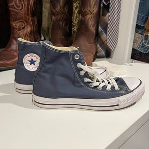 Womens Navy Converse All Star High Tops